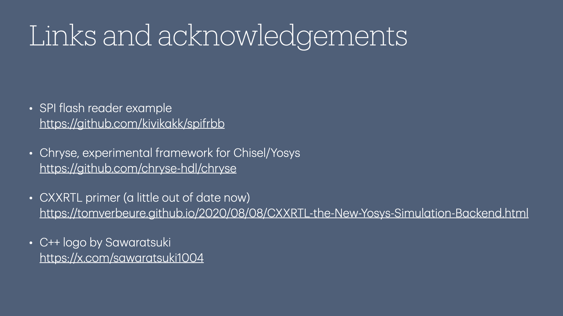 A list of links and acknowledgements, included below the text that follows.